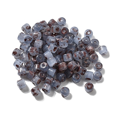 Handmade Lampwork Cylinder Seed Beads GLAA-D305-01D-1