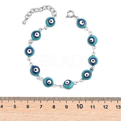 304 Stainless Steel Link Chain Bracelets BJEW-K265-007P-03-1