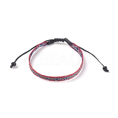 Unisex Adjustable Braided Bead Bracelets BJEW-J181-14A-1