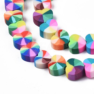Handmade Polymer Clay Beads Strands CLAY-N008-002G-1