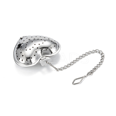 Tarnish Resistant Heart Shape Tea Infuser AJEW-P091-03P-1