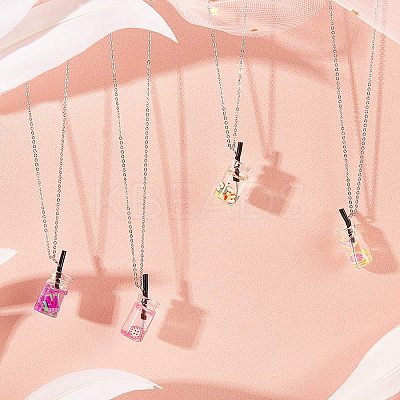 Glass Bottle Pendants CRES-NB0001-07-1