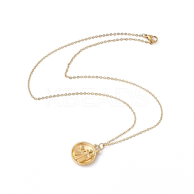 Ion Plating(IP) 304 Stainless Steel Pendant Necklace for Men Women STAS-H169-01C-1