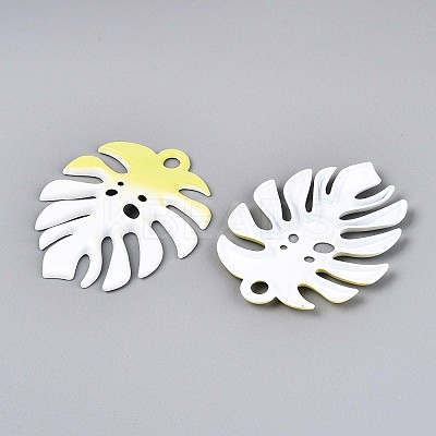 Spray Painted Alloy Big Pendants PALLOY-T092-79M-1
