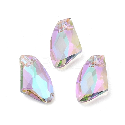 Electroplated Glass Pendants EGLA-M029-04-02-1