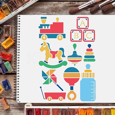 PET Hollow out Drawing Painting Stencils Sets for Kids Teen Boys Girls DIY-WH0172-443-1