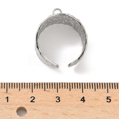 Hammered 304 Stainless Steel Loop Ring Base STAS-G375-01P-1