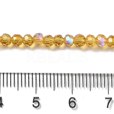 Electroplate Transparent Glass Beads Strands EGLA-A035-T3mm-L04-1