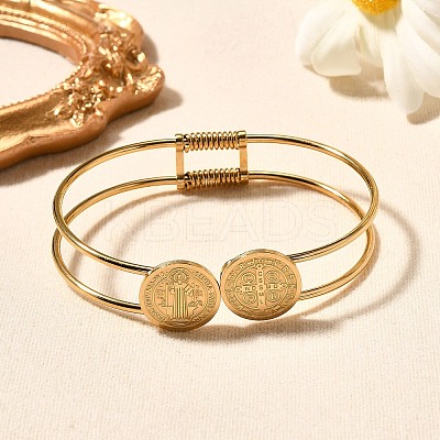 201 Stainless Steel Bangles for Women LS-BJEW-R014-02G-1