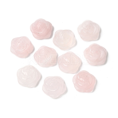 Natural Rose Quartz Carved Cabochons G-C185-01B-01-1