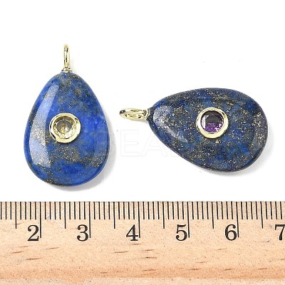 Dyed Natural Lapis Lazuli Pendants G-H318-04G-04-1
