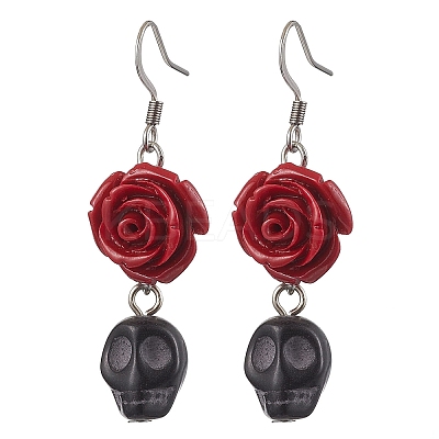 304 Stainless Steel Dangle Earrings EJEW-JE06069-1