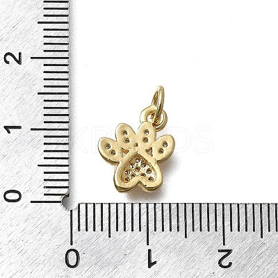Brass Micro Pave Cubic Zirconia Charms KK-D431-012G-1