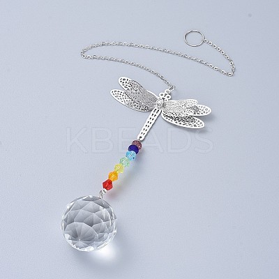 Crystals Chandelier Suncatchers Prisms Chakra Hanging Pendant LS-AJEW-I040-15P-1