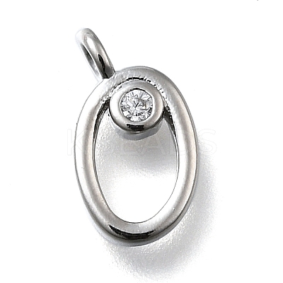 Brass Micro Pave Cubic Zirconia Pendants KK-B132-12P-O-1