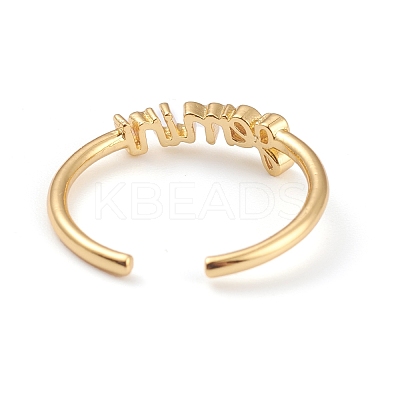 Constellation/Zodiac Sign Brass Cuff Rings RJEW-J074-05G-I-1