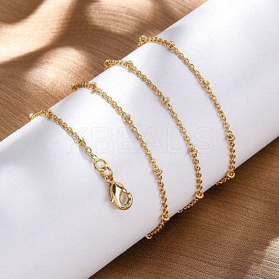 Long-Lasting Plated Brass Cable Chain Necklaces LS-NJEW-K112-09G-NF-1