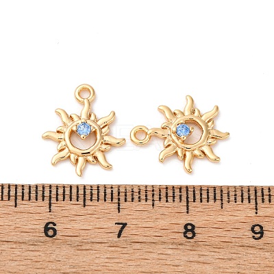 Brass Micro Pave Cubic Zirconia Pendants KK-Z112-02G-1