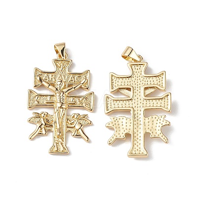 Eco-Friendly Rack Plating Brass Pendants KK-F848-14G-1