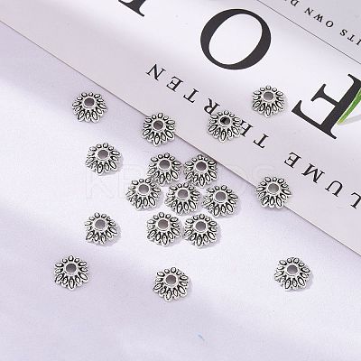 Tibetan Style Bead Caps LFH10352Y-NF-1