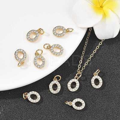 SHEGRACE Brass Micro Pave Clear Cubic Zirconia Pendants XGRQ29684-394G-O-1