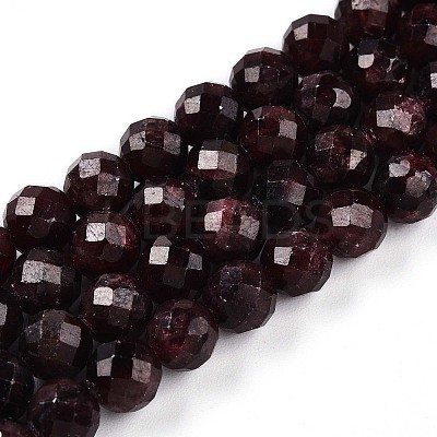 Natural Garnet Beads Strands G-S345-6mm-37-1