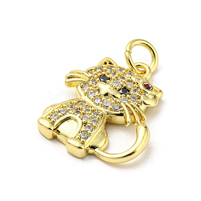 Brass Micro Pave Cubic Zirconia Pendants FIND-Z023-03C-1
