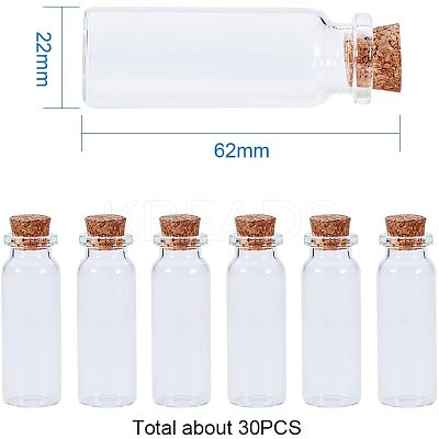 Glass Jar Glass Bottles AJEW-PH0015-02-1