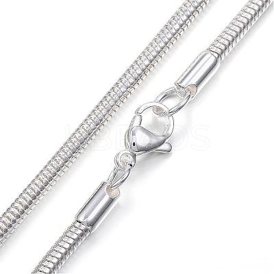 304 Stainless Steel Snake Chain Necklaces NJEW-P162-06S-1