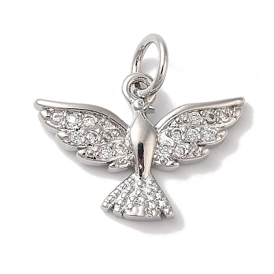Rack Plating Brass & Cubic Zirconia Pendants KK-L216-052P-1