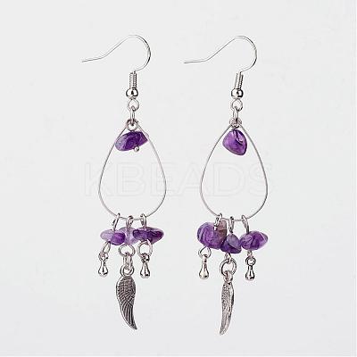 Tibetan Style Alloy Chandelier Earrings EJEW-JE02208-1