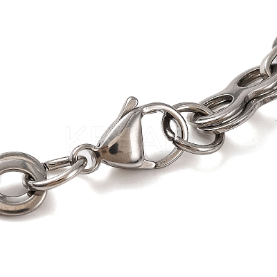 Tarnish Resistant Vacuum Plating 201 Stainless Steel 8 Link Chain Bracelets BJEW-B078-70P-1