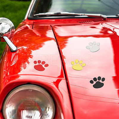 8 Sheets 4 Colors Cute PVC Self Adhesive Car Stickers STIC-FH0001-19-1