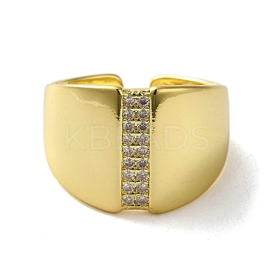 Brass with Cubic Zirconia Rings LS-RJEW-B057-18G-1