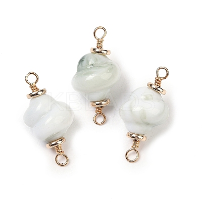Opaque Acrylic Imitation Gemstone Links Connector Charms KK-K296-08A-G-1