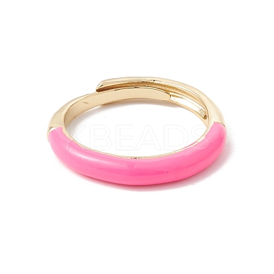Enamel Adjustable Ring RJEW-F124-08-G-1