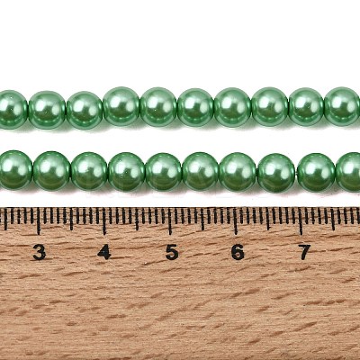 Eco-Friendly Dyed Glass Pearl Round Beads Strands HY-A002-6mm-RB008-1