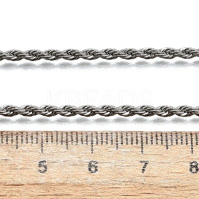 Tarnish Resistant 304 Stainless Steel Rope Chain Necklaces STAS-S029-01-1