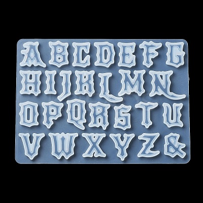 Gothic Style Letter A~Z DIY Silicone Molds LS-DIY-P078-02-1
