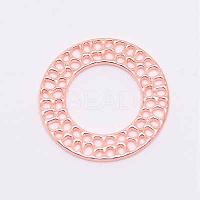 Zinc Alloy Filigree Joiners Links PALLOY-WH0076-41RG-RS-1