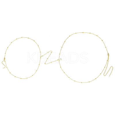 Brass Satellite Body Chains for Sexy Women NJEW-CJ00001-1