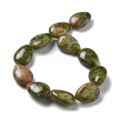 Natural Unakite Beads Strands G-P528-L19-01-1