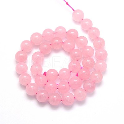 Natural Rose Quartz Round Beads Strands G-O047-04-6mm-1