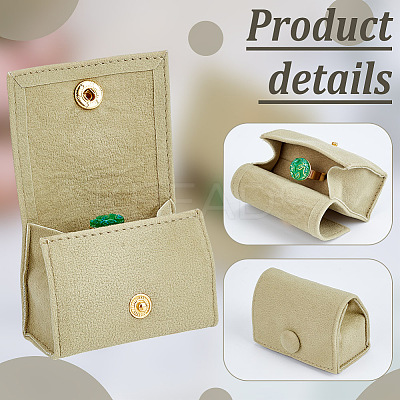 Bag Shaped Velveteen Ring Storage Boxes with Snap Button TP-WH0015-13B-1
