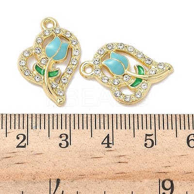 Alloy Enamel & Rhinestone Pendants FIND-C074-20KCG-1