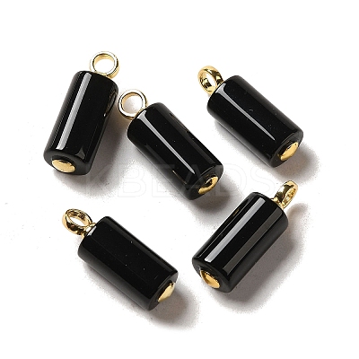 Natural Black Onyx(Dyed & Heated) Pendants FIND-C046-18B-G-1