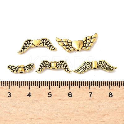 50Pcs 5 Styles Tibetan Style Alloy Beads TIBEB-FP0001-04-1