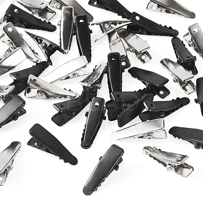 40Pcs 2 Colors Iron Alligator Hair Clip Findings PHAR-TADJ0001-12-1