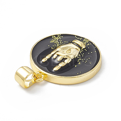 Rack Plating Brass Enamel Pendants KK-B065-03G-02-1