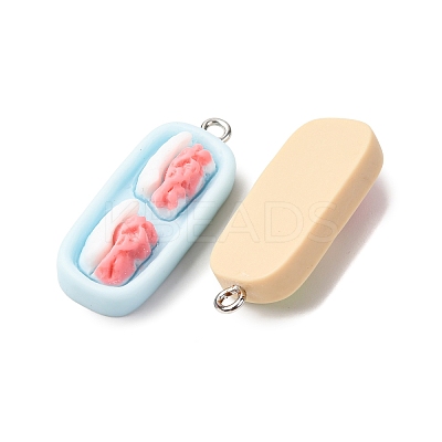 Opaque Resin Pendants RESI-K048-01B-1
